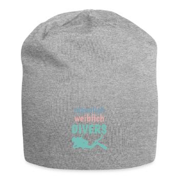 m/w/d: männlich weiblich DIVERS! Shirt für Taucher - Jersey-Beanie - Grau meliert - Vorne