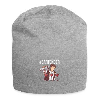 #BARTENDER cadeaux pour les serveurs et les hôtes - Bonnet en jersey - gris chiné - Devant