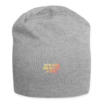 Mallorca ist nur einmal im Jahr - Jersey-Beanie - Grau meliert - Vorne