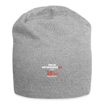 Apre Ski Party Promille Winter Saufen - Jersey-Beanie - Grau meliert - Vorne