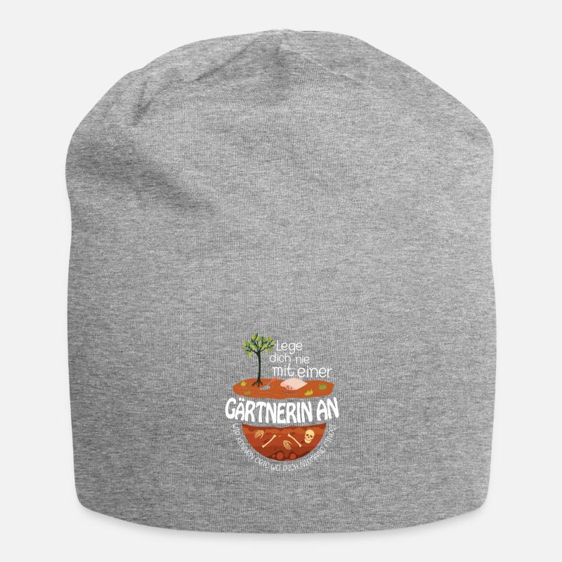 Retro Gärtner Garten Gärtner Hobbygärtner - Jersey-Beanie - Grau meliert