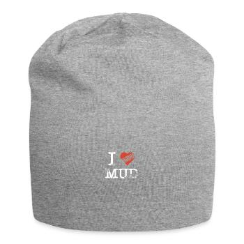 Ich liebe Schlamm - Jersey-Beanie - Grau meliert - Vorne