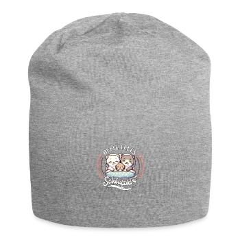 Chemise de nuit officielle Chat Famille Hommes Femmes - Bonnet en jersey - gris chiné - Devant
