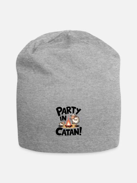party catan Kopie - Jersey-Beanie - Grau meliert
