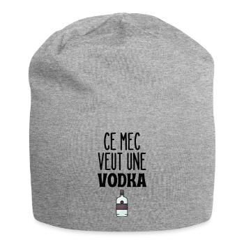 Ce mec veut une vodka - Bonnet en jersey - gris chiné - Devant