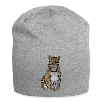 Clouded leopard - Jersey Beanie - heather grey - Front