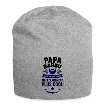 Papa barbu – plus cool qu’un papa normal - Bonnet en jersey - gris chiné - Devant