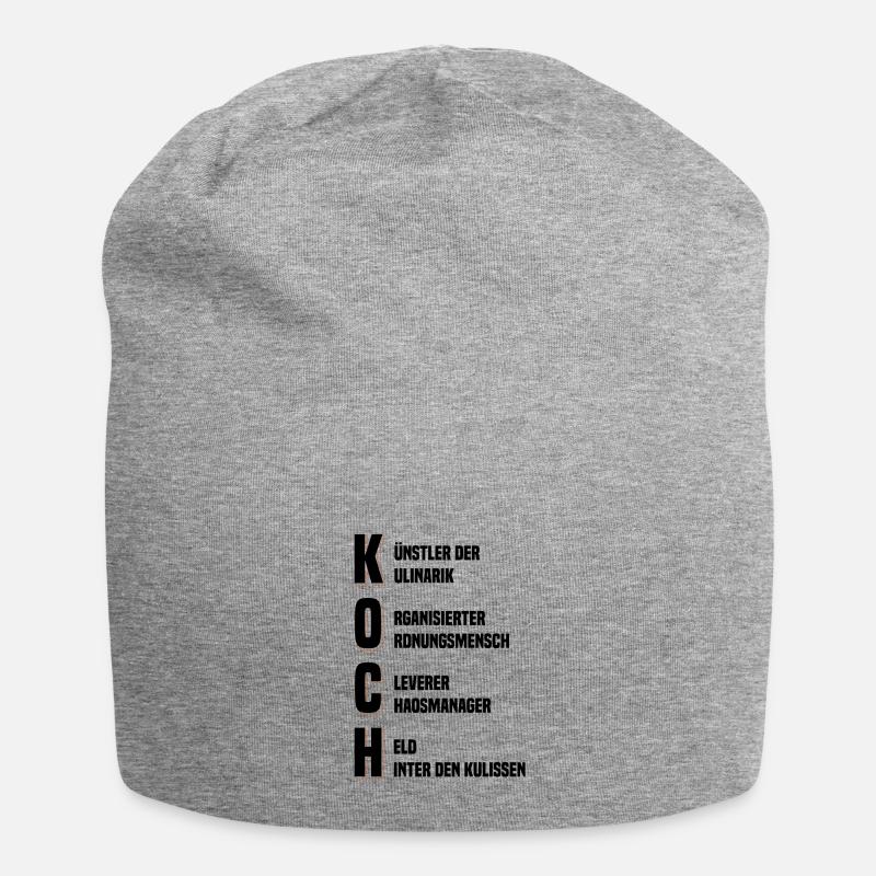 Koch - Eigenschaften des Wortes Koch - Jersey-Beanie - Grau meliert