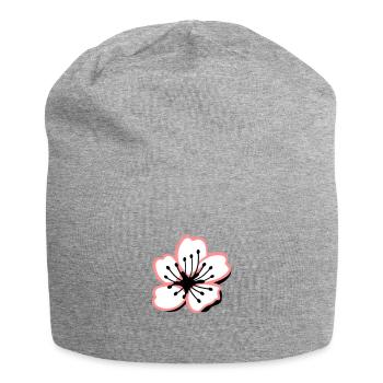 Sakura cherry blossom - Jersey Beanie - heather grey - Front