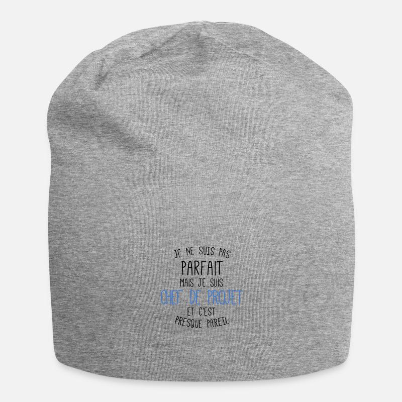 pas parfait mais chef de projet - Bonnet en jersey - gris chiné