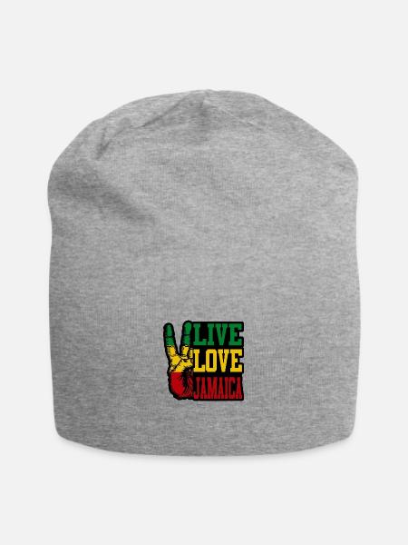 Jamaika Liebe - Jersey-Beanie - Grau meliert
