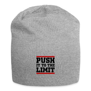 Poussez le dicton de formation à la limite - Bonnet en jersey - gris chiné - Devant