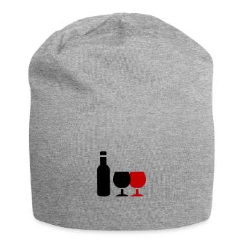 Icône du vin - Bonnet en jersey - gris chiné - Devant