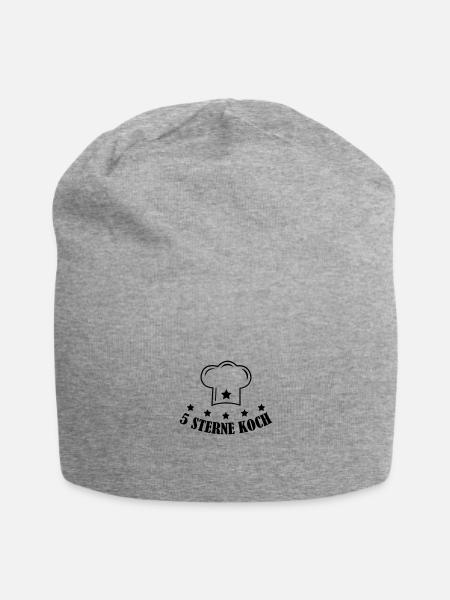 5 sterne koch - Jersey-Beanie - Grau meliert
