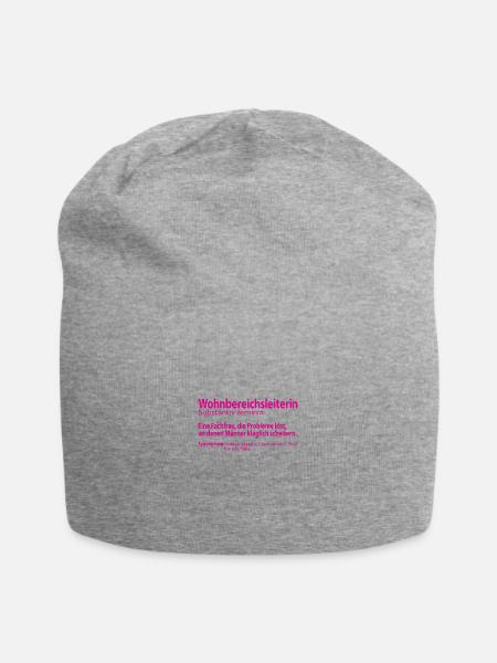 Wohnbereichsleiterin Wohnbereichsleitung Abschied - Jersey-Beanie - Grau meliert
