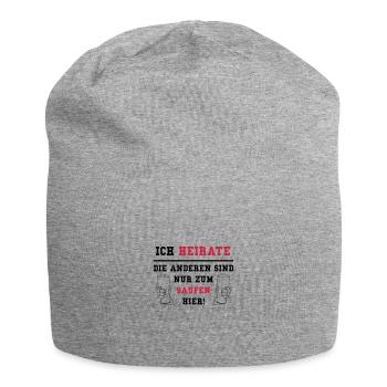 ich heirate die anderen saufen 02 - Jersey-Beanie - Grau meliert - Vorne