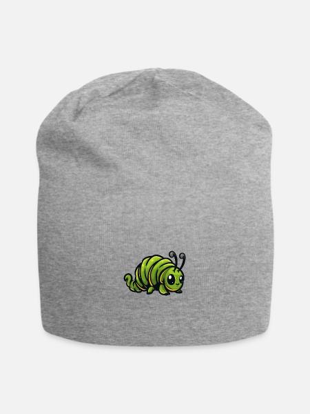 Wurm Comic - Jersey-Beanie - Grau meliert