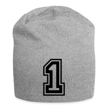 1 Numéro de numéro - Bonnet en jersey - gris chiné - Devant