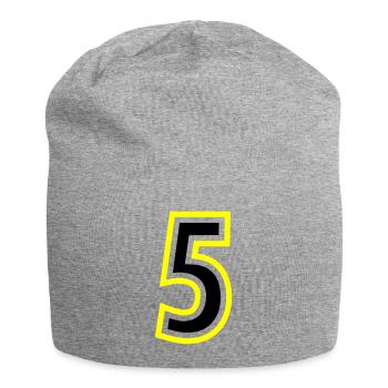 5 Nombre Collège - Bonnet en jersey - gris chiné - Devant