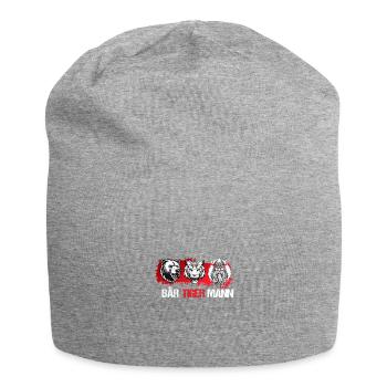 Bartliebhaber Vatertag Vater Bier Bär Tiger Mann - Jersey-Beanie - Grau meliert - Vorne