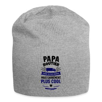 Papa routier – plus cool qu’un papa normal - Bonnet en jersey - gris chiné - Devant