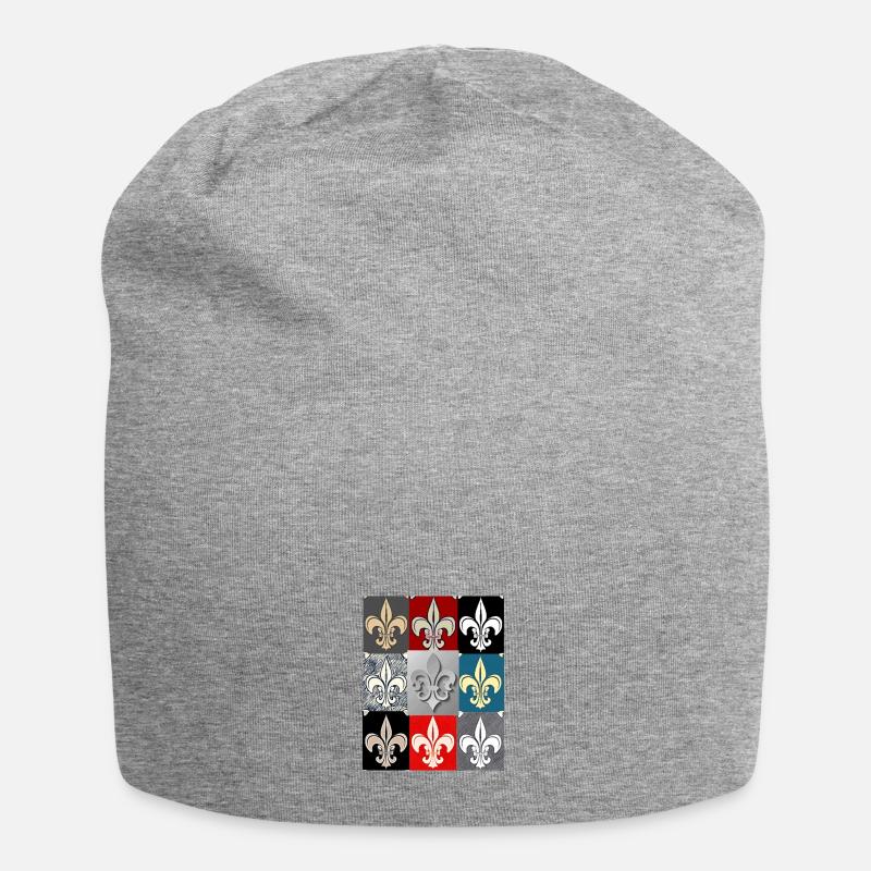 Lilien - Jersey-Beanie - Grau meliert