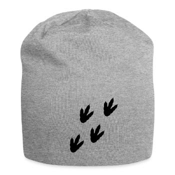 Dinosaur track - Jersey Beanie - heather grey - Front