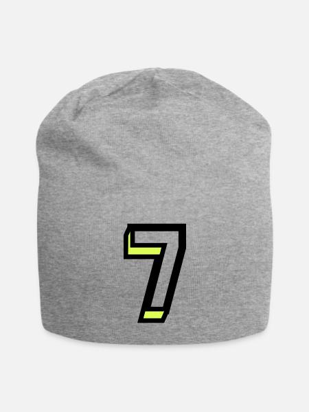 7 JAHRE. 7. JAHRESTAG. GEBURTSTAG 7 JAHRE. 7 - Jersey-Beanie - Grau meliert