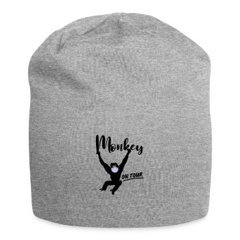 Monkey Monkey Mask Corona On Tour - Jersey Beanie - heather grey - Front