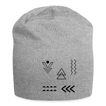 Rune Symbol Gift Ornament Ethnic Spirit Art - Jersey Beanie - heather grey - Front