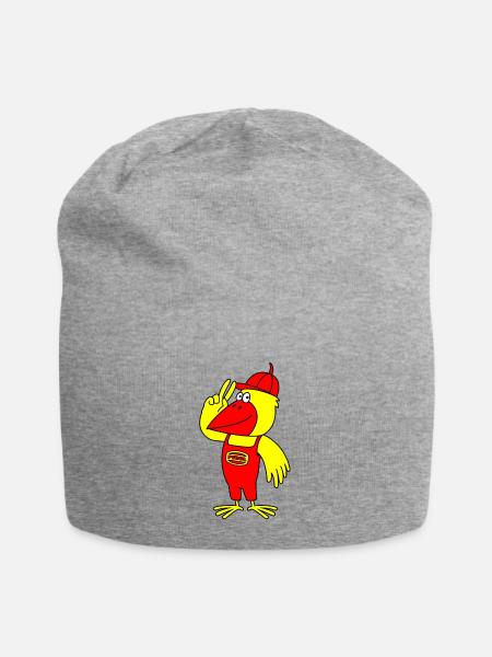 Minol Pirol Vogel - Jersey-Beanie - Grau meliert