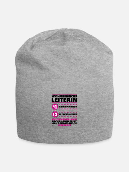 Wohnbereichsleiterin WBL Beste Lustig Spruch - Jersey-Beanie - Grau meliert