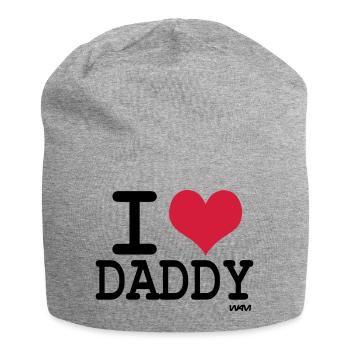j'aime le papa par wam - Bonnet en jersey - gris chiné - Devant