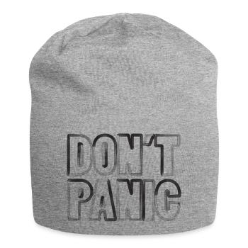 Don't Panic - Jersey Beanie - heather grey - Front