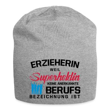 Erzieherin - Jersey-Beanie - Grau meliert - Vorne