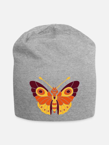 Butterfly (d) - Jersey Beanie - heather grey
