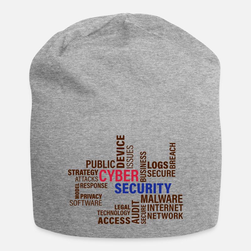 Cyber Security - Jersey-Beanie - Grau meliert