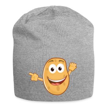 kartoffeln potato halloween gemuese vegetables3 - Jersey-Beanie - Grau meliert - Vorne