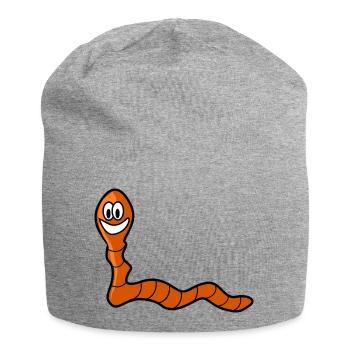 Zilk the Earthworm - Jersey Beanie - heather grey - Front
