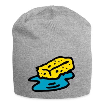 cleaning cleaning cleaning woman broom wischmop69 - Jersey Beanie - heather grey - Front
