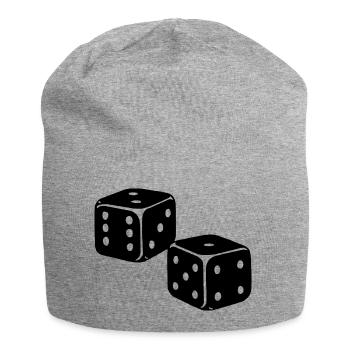 Würfel,spiel,spieler - Jersey-Beanie - Grau meliert - Vorne