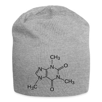 Caffeine Chemical formulae for coffee and teas - Jersey Beanie - heather grey - Front