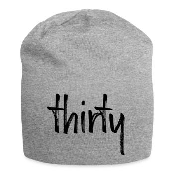 30 thirty 30. birthday gift number 30 number - Jersey Beanie - heather grey - Front