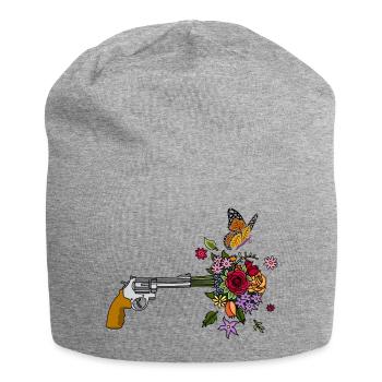 Die Pistole des Friedens - Jersey-Beanie - Grau meliert - Vorne