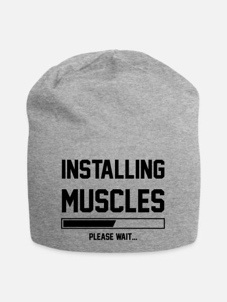 Les muscles - Bonnet en jersey - gris chiné