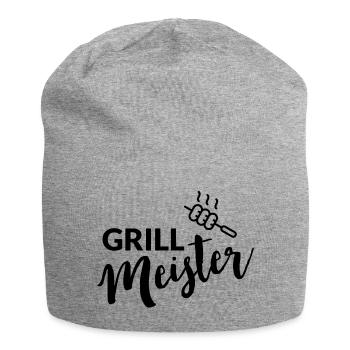 Grillmeister Grillzange - Jersey-Beanie - Grau meliert - Vorne