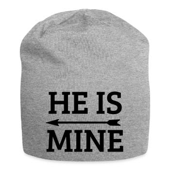 he is mine - Jersey Beanie - heather grey - Front
