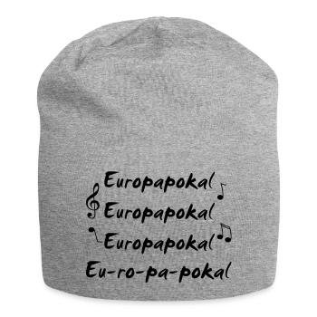 Europapokal einfarbig - Jersey-Beanie - Grau meliert - Vorne