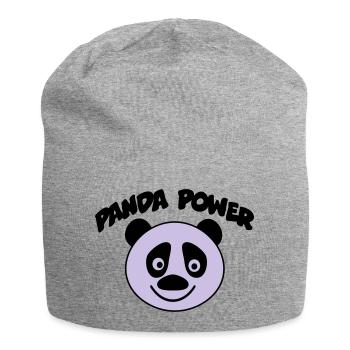 panda - Jersey-Beanie - Grau meliert - Vorne