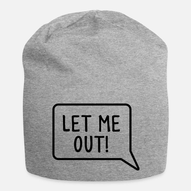 Laissez-moi sortir bulle drôle - Bonnet en jersey - gris chiné